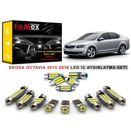 Skoda Octavia 2013-2016 LED İç Aydınlatma Ampul Seti FEMEX Parlak Beyaz