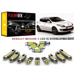 Renault Megane 3 LED İç Aydınlatma Ampul Seti FEMEX Parlak Beyaz