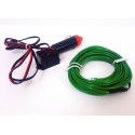 El Wire Neon Led Yeşil 3 Metre  DC12V İnverter Dahil 