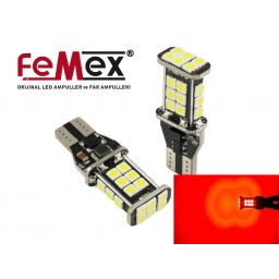 FEMEX T15 3030 Chip 24smd 1200 Lumen Kırmızı Led Ampul